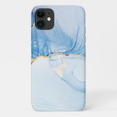 Modern Stone Dusty Blue Marble Case-Mate iPhone Hülle (Rückseite)