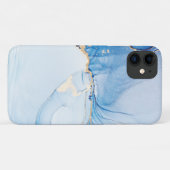 Modern Stone Dusty Blue Marble Case-Mate iPhone Hülle (Rückseite (Horizontal))