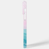 Modern Stone Dusty Blue Marble Case-Mate iPhone Hülle (Rückseite / Links)