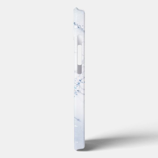 Modern Stone Dusty Blue Marble Case-Mate iPhone Hülle (Rückseite / Links)