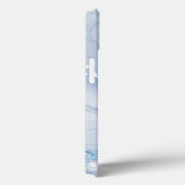 Modern Stone Dusty Blue Marble Case-Mate iPhone Hülle (Rückseite / Rechts)