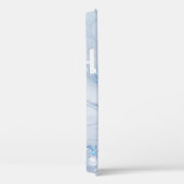 Modern Stone Dusty Blue Marble Case-Mate iPhone Hülle (Rückseite / Rechts)