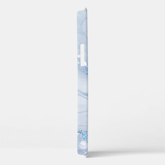 Modern Stone Dusty Blue Marble Case-Mate iPhone Hülle (Rückseite / Rechts)