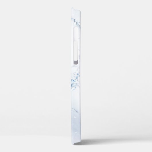 Modern Stone Dusty Blue Marble Case-Mate iPhone Hülle (Rückseite / Links)