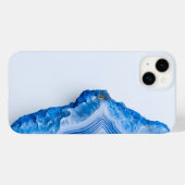 Modern Stone Dusty Blue Marble Case-Mate iPhone Hülle (Rückseite (Horizontal))