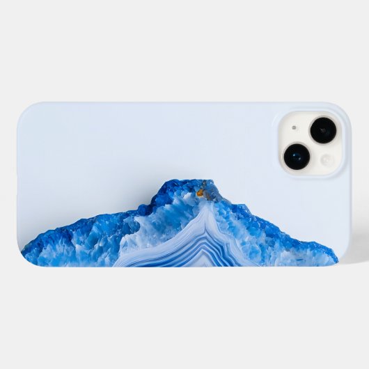 Modern Stone Dusty Blue Marble Case-Mate iPhone Hülle (Rückseite (Horizontal))