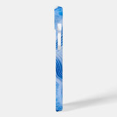 Modern Stone Dusty Blue Marble Case-Mate iPhone Hülle (Rückseite / Links)