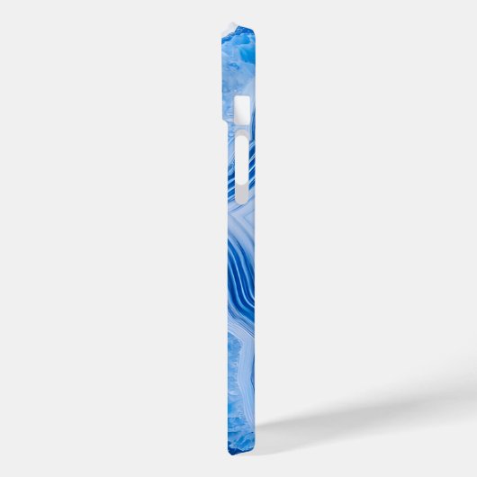 Modern Stone Dusty Blue Marble Case-Mate iPhone Hülle (Rückseite / Links)