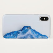Modern Stone Dusty Blue Marble Case-Mate iPhone Hülle (Rückseite (Horizontal))