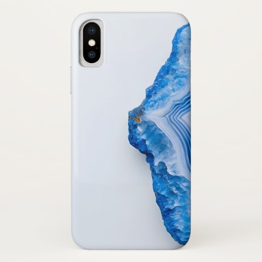Modern Stone Dusty Blue Marble Case-Mate iPhone Hülle (Rückseite)