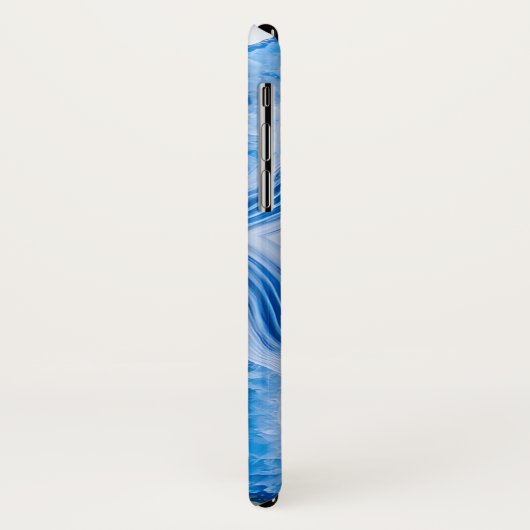 Modern Stone Dusty Blue Marble Case-Mate iPhone Hülle (Hinten/Links)