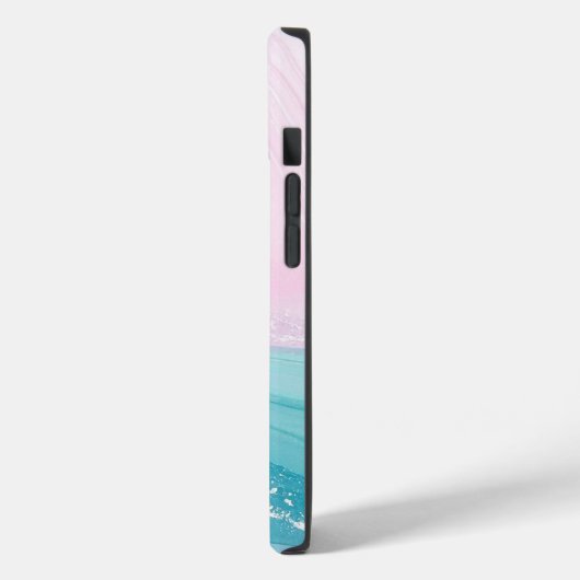 Modern Stone Dusty Blue Marble Case-Mate iPhone Hülle (Rückseite / Links)