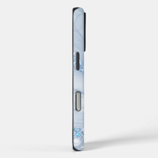 Modern Stone Dusty Blue Marble Case-Mate iPhone Hülle (Rückseite / Rechts)