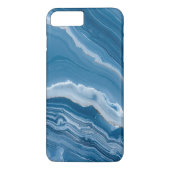Modern Stone Dusty Blue Marble Case-Mate iPhone Hülle (Rückseite)