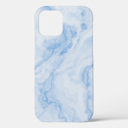 Modern Stone Dusty Blue Marble Case-Mate iPhone Hülle (Rückseite)