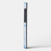 Modern Stone Dusty Blue Marble Case-Mate iPhone Hülle (Rückseite / Links)