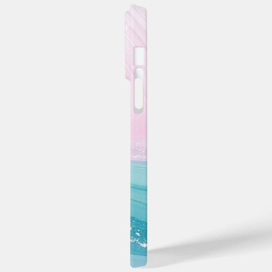 Modern Stone Dusty Blue Marble Case-Mate iPhone Hülle (Rückseite / Links)