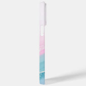 Modern Stone Dusty Blue Marble Case-Mate iPhone Hülle (Rückseite / Rechts)