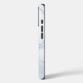 Modern Stone Dusty Blue Marble Case-Mate iPhone Hülle (Rückseite / Links)