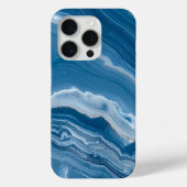 Modern Stone Dusty Blue Marble Case-Mate iPhone Hülle (Rückseite)