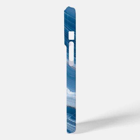 Modern Stone Dusty Blue Marble Case-Mate iPhone Hülle (Rückseite / Links)