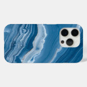Modern Stone Dusty Blue Marble Case-Mate iPhone Hülle (Rückseite (Horizontal))