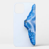 Modern Stone Dusty Blue Marble Case-Mate iPhone Hülle (Rückseite)