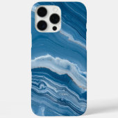 Modern Stone Dusty Blue Marble Case-Mate iPhone Hülle (Rückseite)