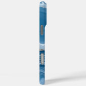 Modern Stone Dusty Blue Marble Case-Mate iPhone Hülle (Rückseite / Rechts)