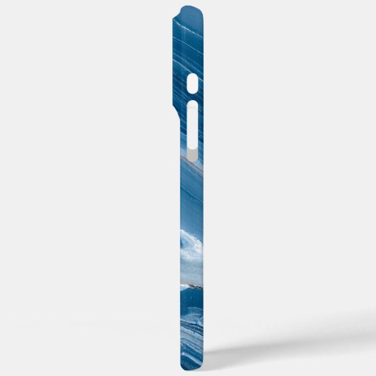 Modern Stone Dusty Blue Marble Case-Mate iPhone Hülle (Rückseite / Links)