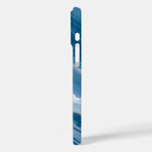 Modern Stone Dusty Blue Marble Case-Mate iPhone Hülle (Rückseite / Links)