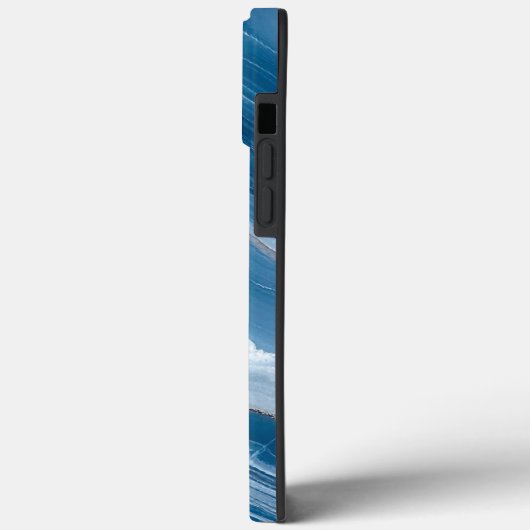 Modern Stone Dusty Blue Marble Case-Mate iPhone Hülle (Rückseite / Links)