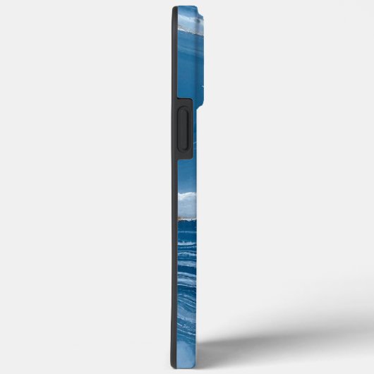 Modern Stone Dusty Blue Marble Case-Mate iPhone Hülle (Rückseite / Rechts)