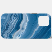 Modern Stone Dusty Blue Marble Case-Mate iPhone Hülle (Rückseite (Horizontal))