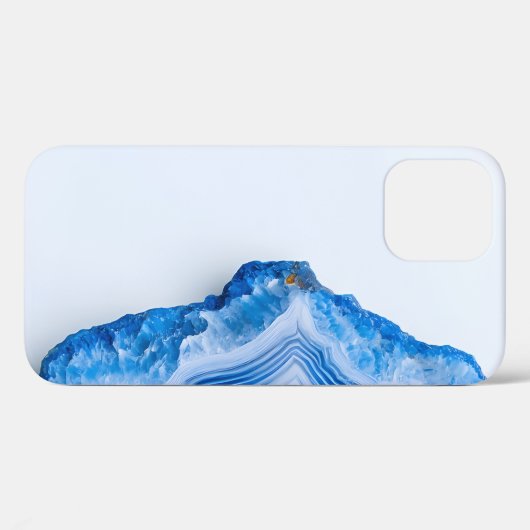 Modern Stone Dusty Blue Marble Case-Mate iPhone Hülle (Rückseite (Horizontal))