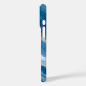 Modern Stone Dusty Blue Marble Case-Mate iPhone Hülle (Rückseite / Links)