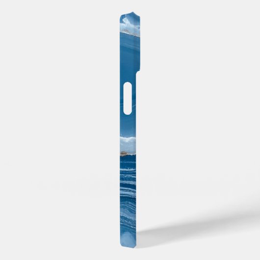 Modern Stone Dusty Blue Marble Case-Mate iPhone Hülle (Rückseite / Rechts)