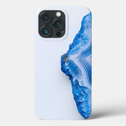 Modern Stone Dusty Blue Marble Case-Mate iPhone Hülle (Rückseite)