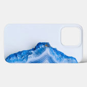 Modern Stone Dusty Blue Marble Case-Mate iPhone Hülle (Rückseite (Horizontal))