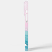 Modern Stone Dusty Blue Marble Case-Mate iPhone Hülle (Rückseite / Links)