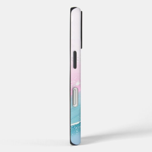 Modern Stone Dusty Blue Marble Case-Mate iPhone Hülle (Rückseite / Rechts)