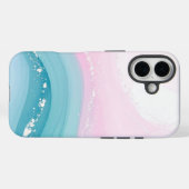 Modern Stone Dusty Blue Marble Case-Mate iPhone Hülle (Rückseite (Horizontal))