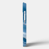 Modern Stone Dusty Blue Marble Case-Mate iPhone Hülle (Rückseite / Links)