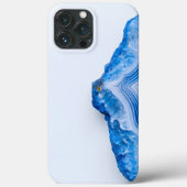 Modern Stone Dusty Blue Marble Case-Mate iPhone Hülle (Rückseite)