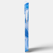 Modern Stone Dusty Blue Marble Case-Mate iPhone Hülle (Rückseite / Links)