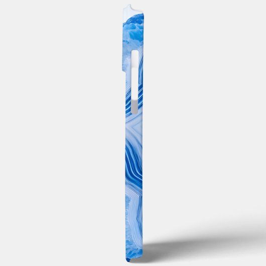 Modern Stone Dusty Blue Marble Case-Mate iPhone Hülle (Rückseite / Links)