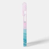 Modern Stone Dusty Blue Marble Case-Mate iPhone Hülle (Rückseite / Links)