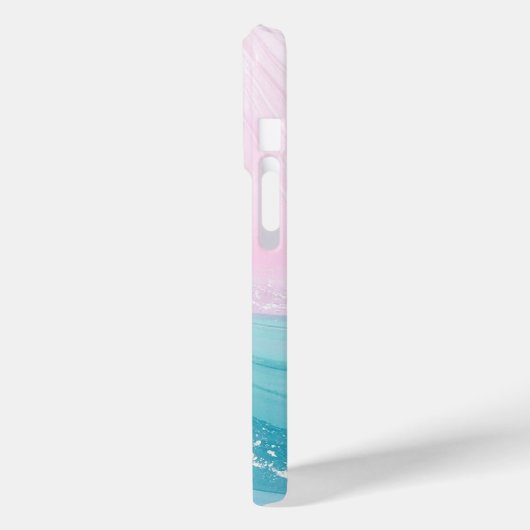 Modern Stone Dusty Blue Marble Case-Mate iPhone Hülle (Rückseite / Links)