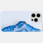 Modern Stone Dusty Blue Marble Case-Mate iPhone Hülle (Rückseite (Horizontal))