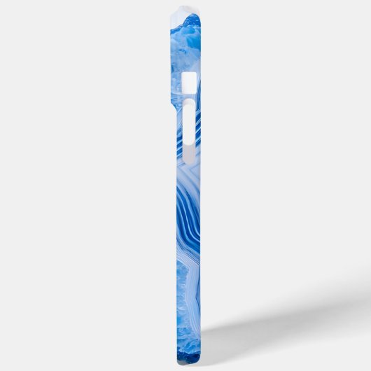 Modern Stone Dusty Blue Marble Case-Mate iPhone Hülle (Rückseite / Links)